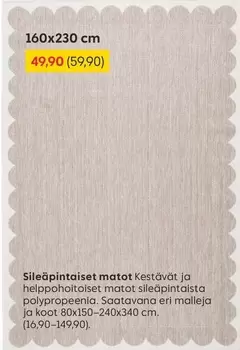 Sileäpintaiset matot