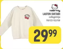 Hello Kitty - LASTEN SVETARI collegertroja 116/122-152/158
