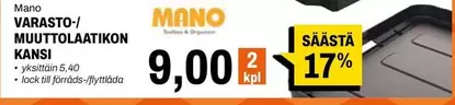 VARASTO-/MUUTTOLAATIKON KANSI