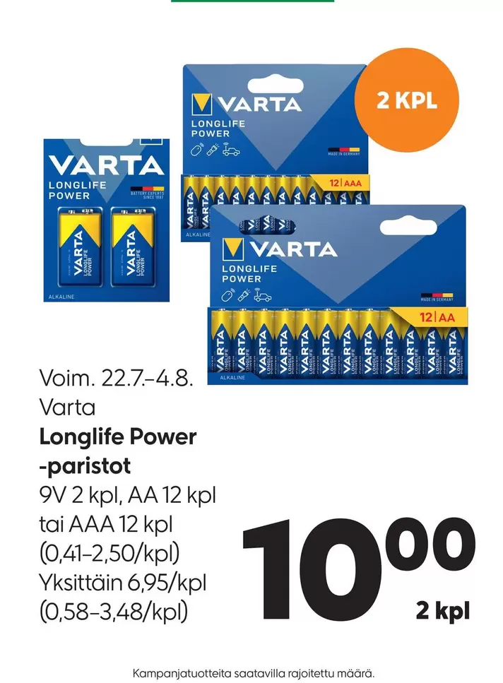 Longlife Power -paristot