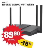 Asus - RT-BE50 BE3600 WiFi7 reititin