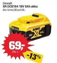 Dewalt - XR DCB184 18V 5Ah akku