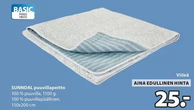 SUNNDAL puuvillapeitto