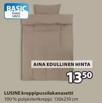 LUSINE kreppipussilakanasetti