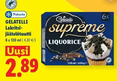GELATELLI Lakritsi-jäätelötööt