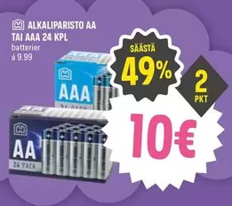 ALKALI PARISTO AA TAI AAA