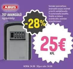 707 AVAINSÄILÖ nyckelskåp