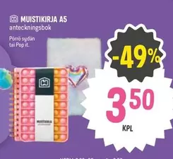MUISTIKIRJA A5 anteckningsbok