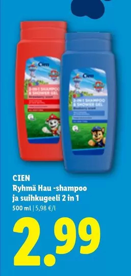 Ryhmä Hau -shampoo ja suihkugeeli 2 in 1
