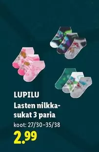 Lasten nilkka-sukat 3 paria