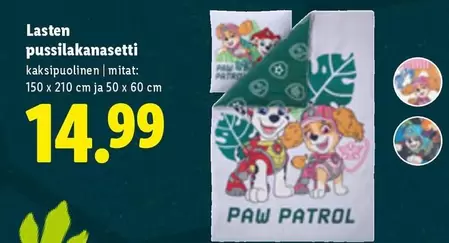 Lasten pussilakanasetti