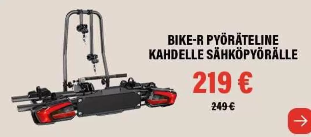 PYÖRÄTELINE KAHDELLE SÄHKÖPYÖRÄLLE