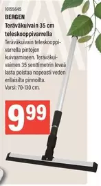 Teräväkuivain 35 cm teleskooppivarrella