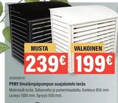 PYRY Ilmalämpöpumpun suojakotelo teräs 10159560-61