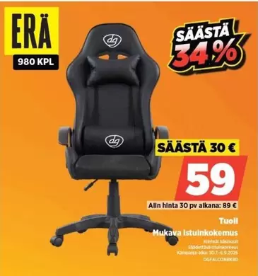 Mukava istuinkokemus