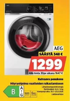 Kulvaava pesukone