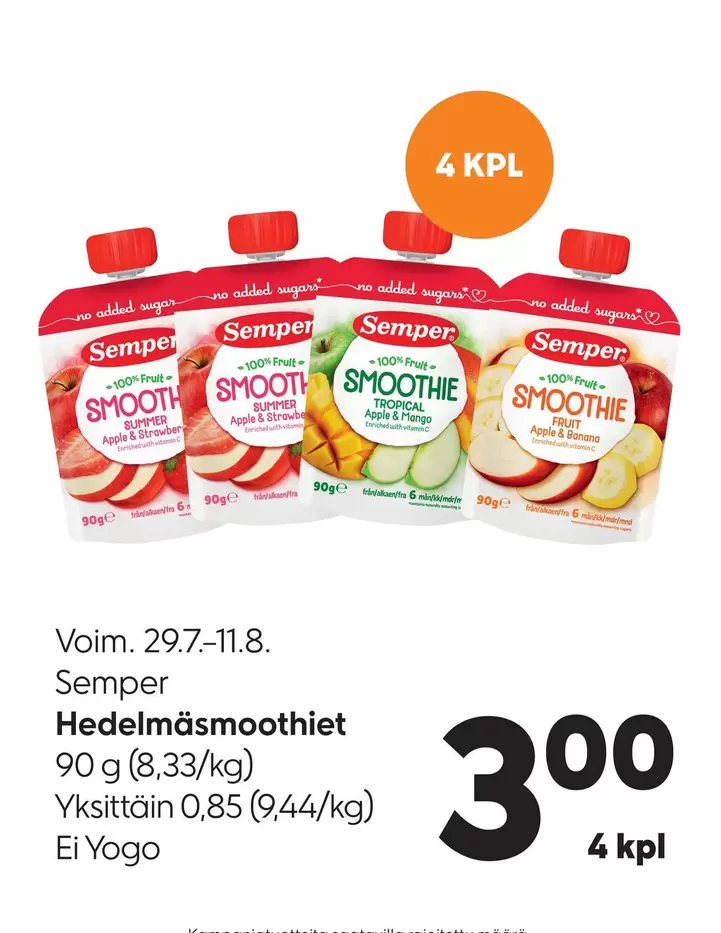 Hedelmäsmoothiet