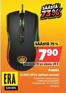 Pellihirri 12 800 DPi optinen sensori