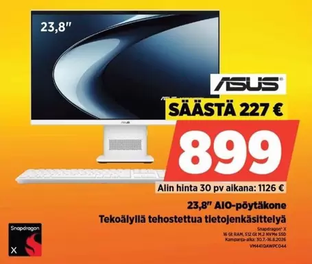 Asus - 23,8" AIO-pöytäkone