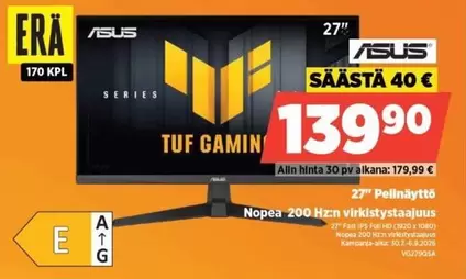 Asus - TUF GAMING 27" Pelinäyttö