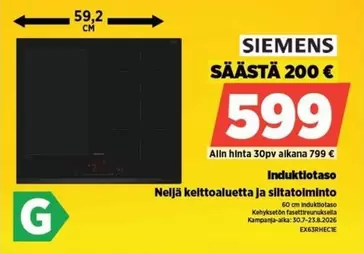Siemens - Induktiotaso