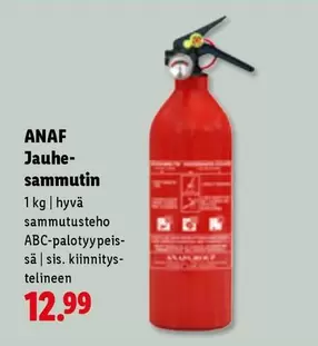 Jauhe-sammutin