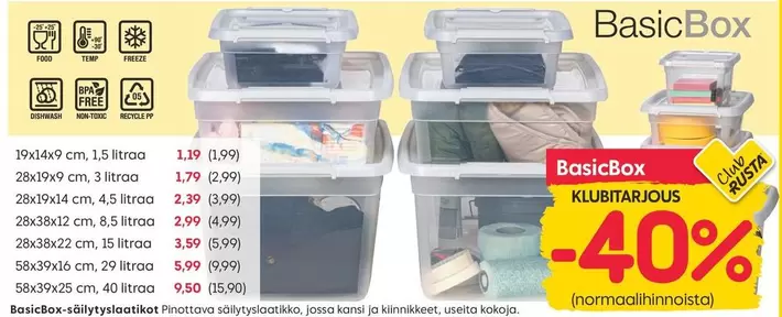 BasicBox säilytyslaatikot