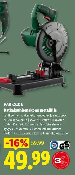Katkaisuhiomakone metallille