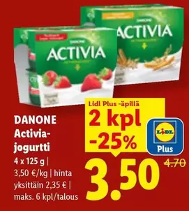 Activia-yogurtti 4 x 125 g