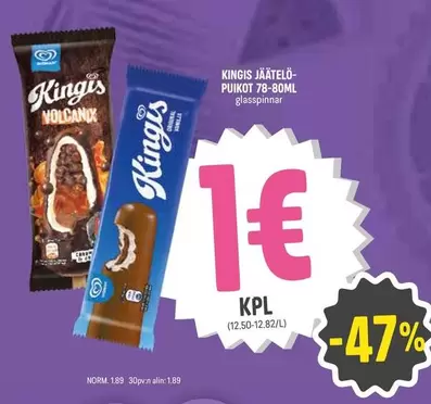 KINGIS JÄÄTELÖ-PUIIKOT