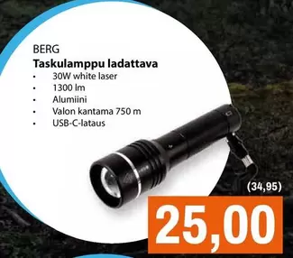 Taskulamppu ladattava