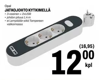 Opal - JATKOJOHTO KYTKIMELLÄ