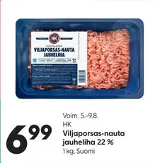 Viljaporsas-nauta jauheliha