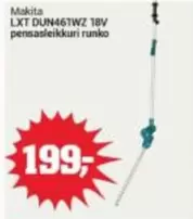 Makita - LXT DUN461T/WZ 18V pensasleikkuri runko