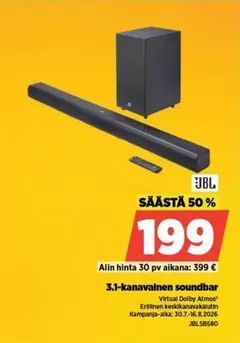 JBL - 3.1-kanavainen soundbar