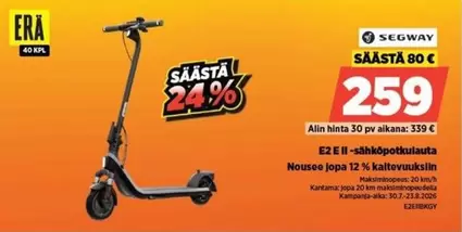 Segway - E2 E II -sähköpotkulaudat