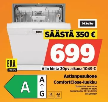 Miele - Astianpesukone ComfortClose-luukku