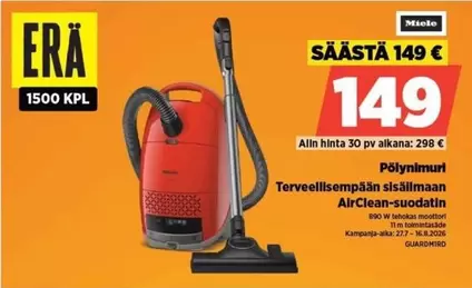 Miele - Pölynimuri AirClean-suodatin