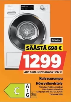 Miele - Kulvausrumppu Hederalvirmelsteely