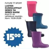 LASTEN KUMISAAPPAAT SEBES TAI SEBES WARM