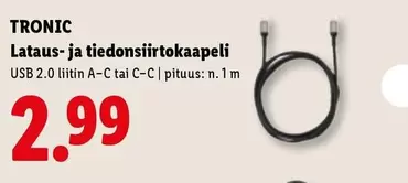 Lataus- ja tiedonsiirtokaapeli
