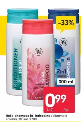 NoFo-shampoo ja -hoitoaine