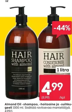 Hair Shampoo with Almond, Hair Conditioner with Almond