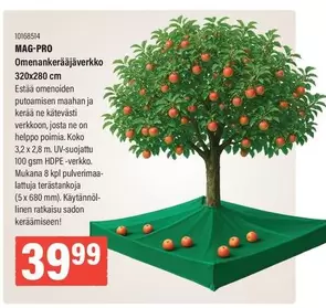 MAG-PRO Omenankerääjäverkko 320x280 cm