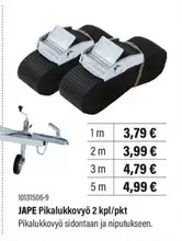 JAPE Pikalukkovyö 2 kpl/pkt