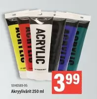 Akryylivärit 250 ml