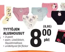 TYTTÖJEN ALUSHOUSUT