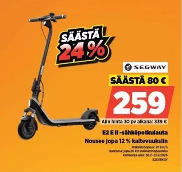 Segway - Sähköpotkulauta E2 II
