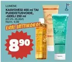 KASVOVESI 400 ml TAI PUHDISTUSVOIDE, -GEELI 250 ml
