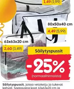 Säilytyspussit